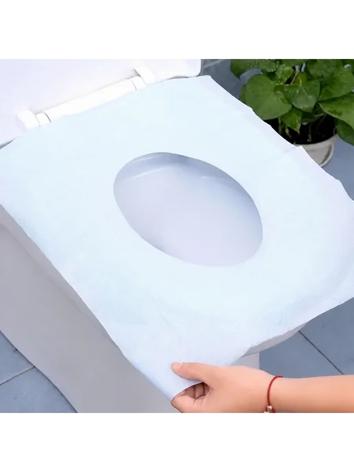 Одноразовые гигиенические накладки на унитаз, белый, фото 4