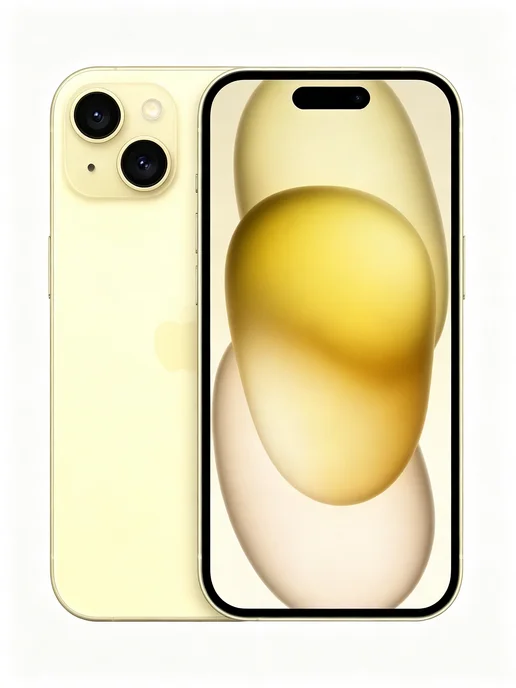 Смартфон Apple iPhone 15 128 ГБ, желтый, фото 2