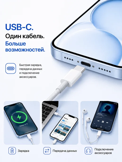 Смартфон Apple iPhone 15 128 ГБ, желтый, фото 8