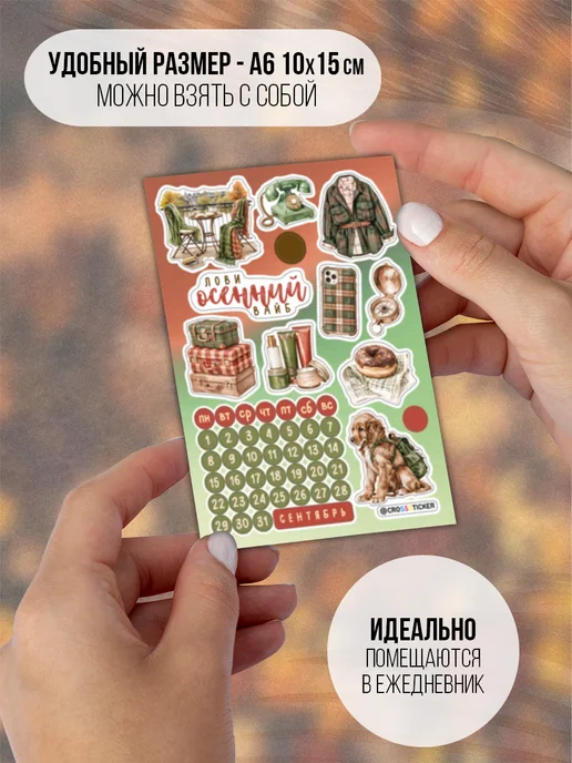 CROSSSTICKER Наклейки для ежедневника и скрапбукинга осень, вариант, фото 5