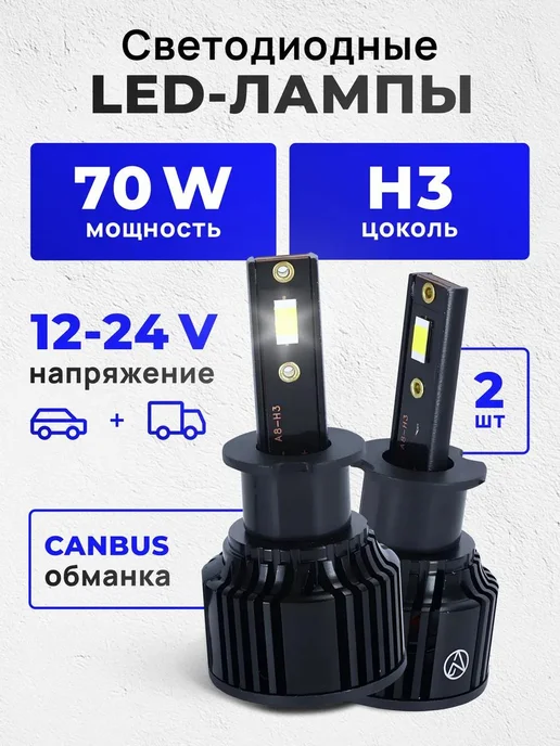 ZMB Светодиодная H7 led лампа автомобильная Н7 лед ближний свет, вариант