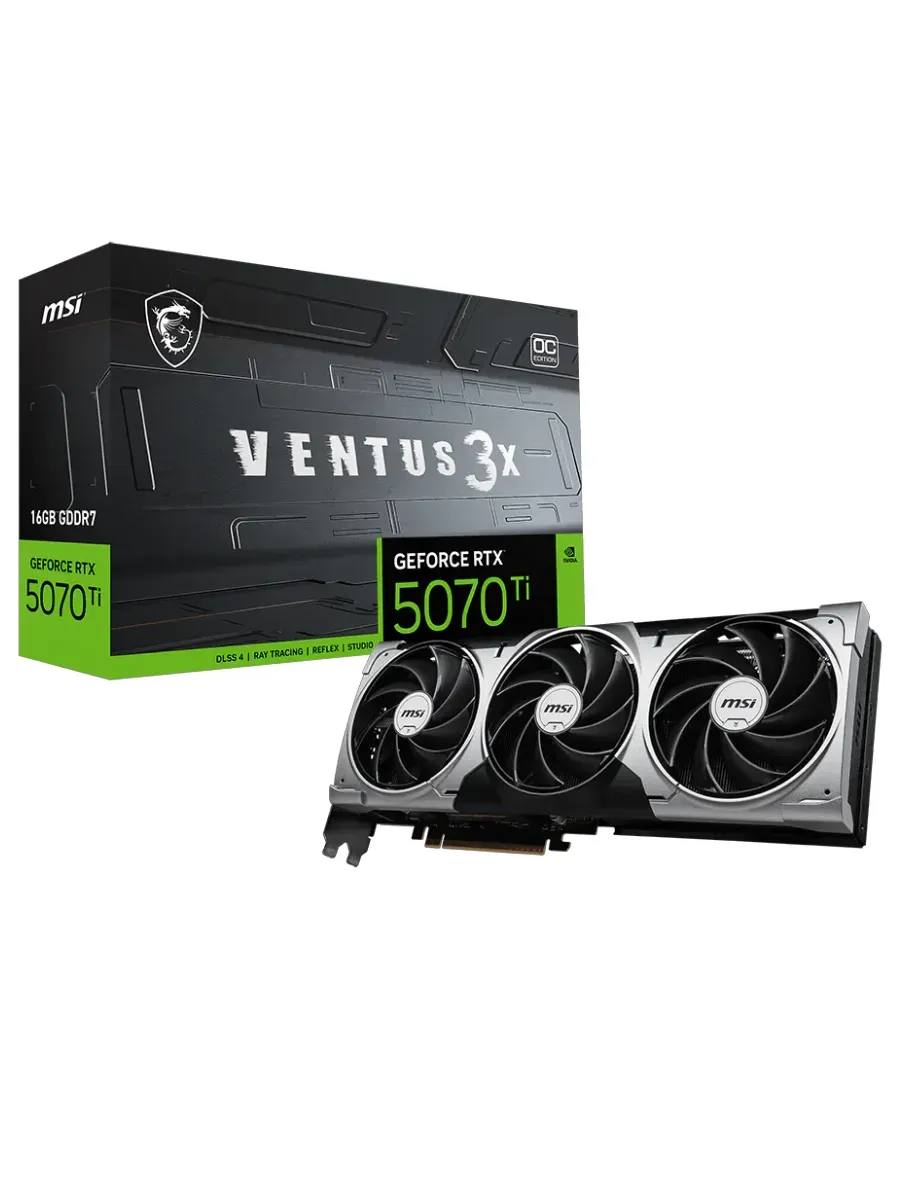 MSI Видеокарта GeForce RTX 5070 Ti VENTUS 3X OC, 16 ГБ