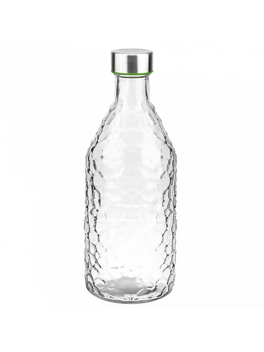 Домашняя Мода Бутылка стеклянная "Льдинка" 1,1л, 1,1 л, фото 2