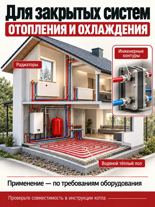 Wellness therm Теплоноситель для отопления −65°C на этиленгликоле, 10 кг, 20 кг, фото 2