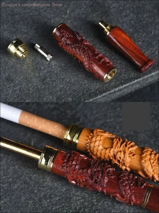 Деревянный мундштук для сигарет, 100 мм, вариант, фото 3
