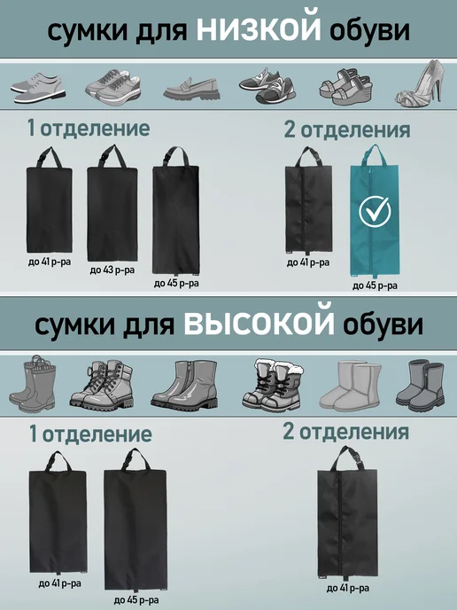 Оникс Сумка для сменной обуви до 45 размера 2 отделения, желтый, фото 2