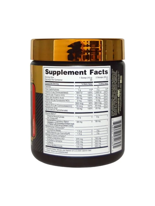 Optimum Nutrition Предтрениров. комплекс Gold Standard PRE-Workout (30 serv), золотой, фото 2
