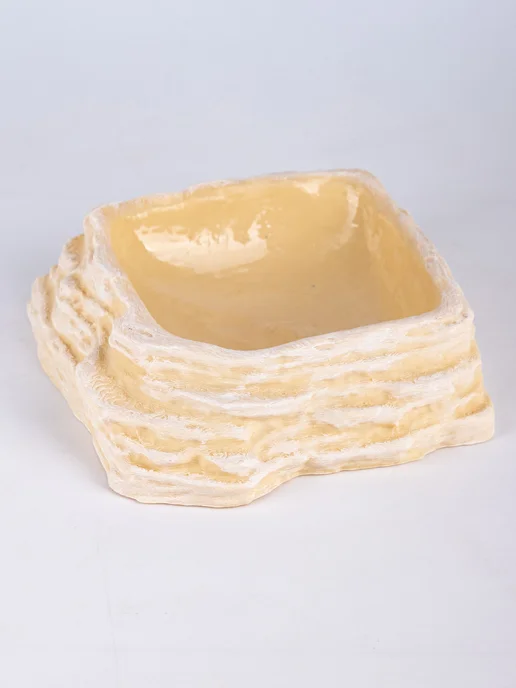 VirtoPlast Кормушка - поилка - купалка для рептилий гекконов большая, бежевый, фото 6