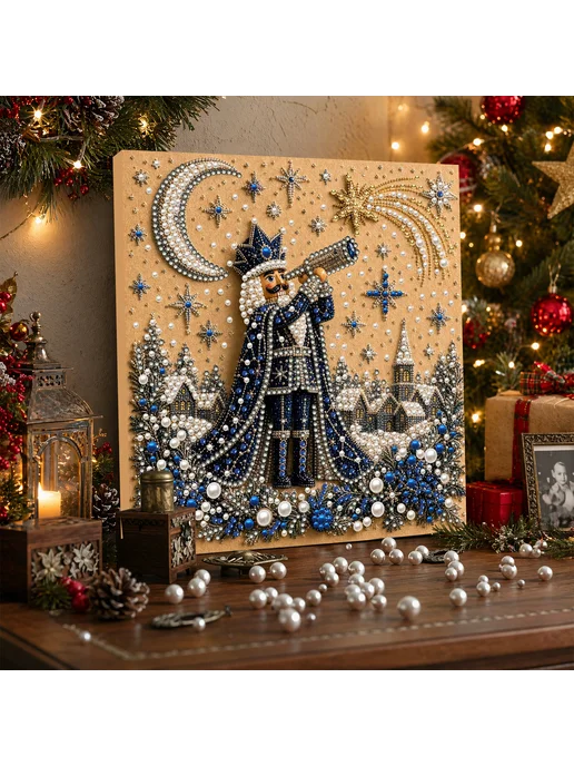 Star Nutcracker для Star врамкаDIY жемч painting 20x20 см дл, 20x20 см