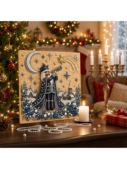 Star Nutcracker для Star врамкаDIY жемч painting 20x20 см дл, 20x20 см, фото 3