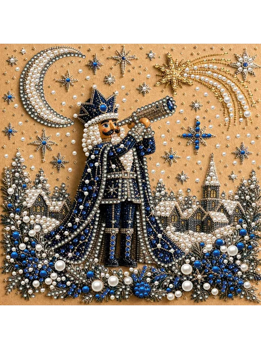 Star Nutcracker для Star врамкаDIY жемч painting 20x20 см дл, 20x20 см, фото 5