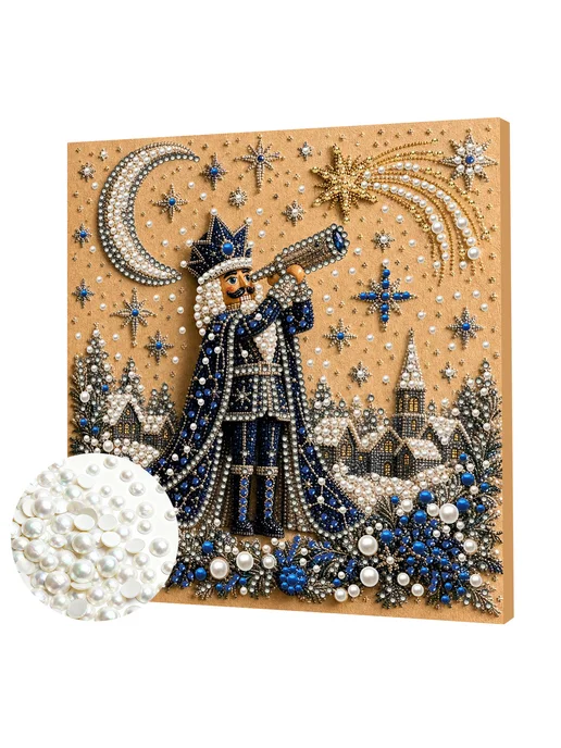 Star Nutcracker для Star врамкаDIY жемч painting 20x20 см дл, 20x20 см, фото 6