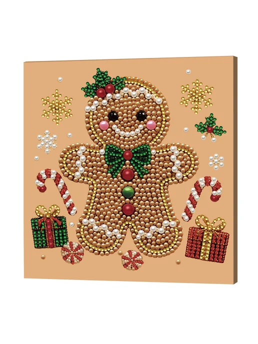 Blue Nutcracker Framed DIY Pearl Painting Kit 20x20cm for Ad, 20x20 см, фото 4