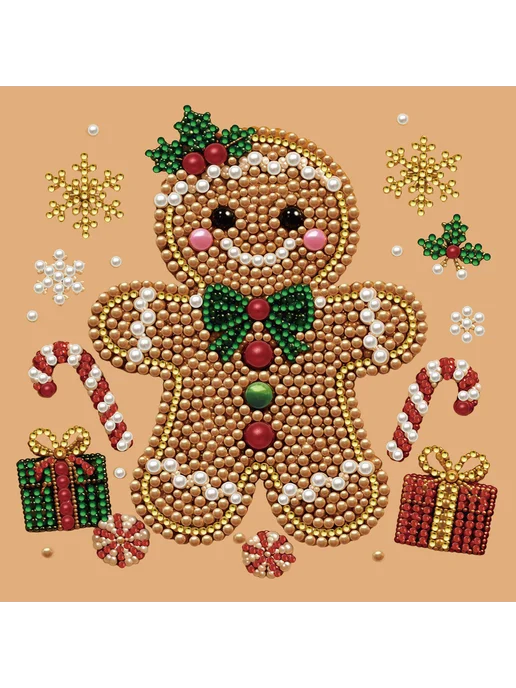 Blue Nutcracker Framed DIY Pearl Painting Kit 20x20cm for Ad, 20x20 см, фото 5