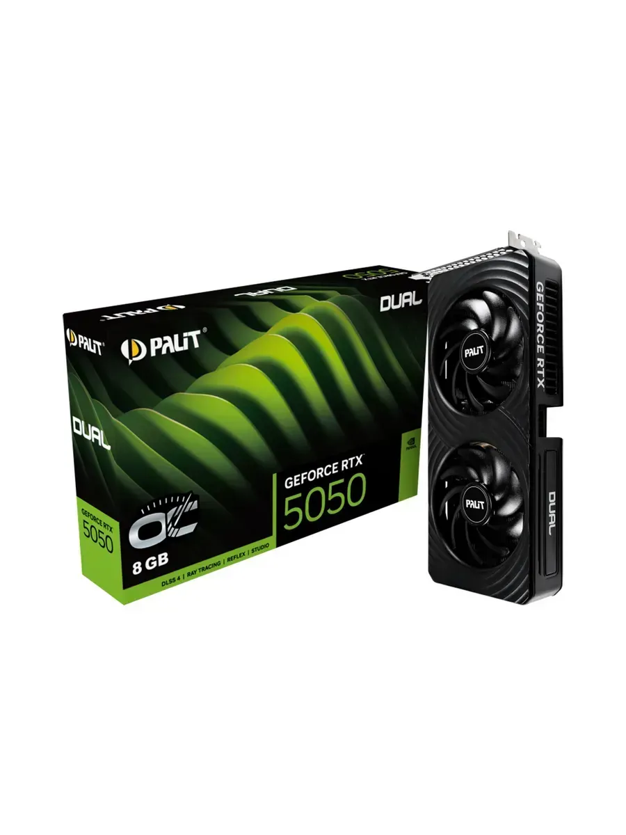 Palit Видеокарта RTX5050 DUAL OC 8GB для игрового ПК