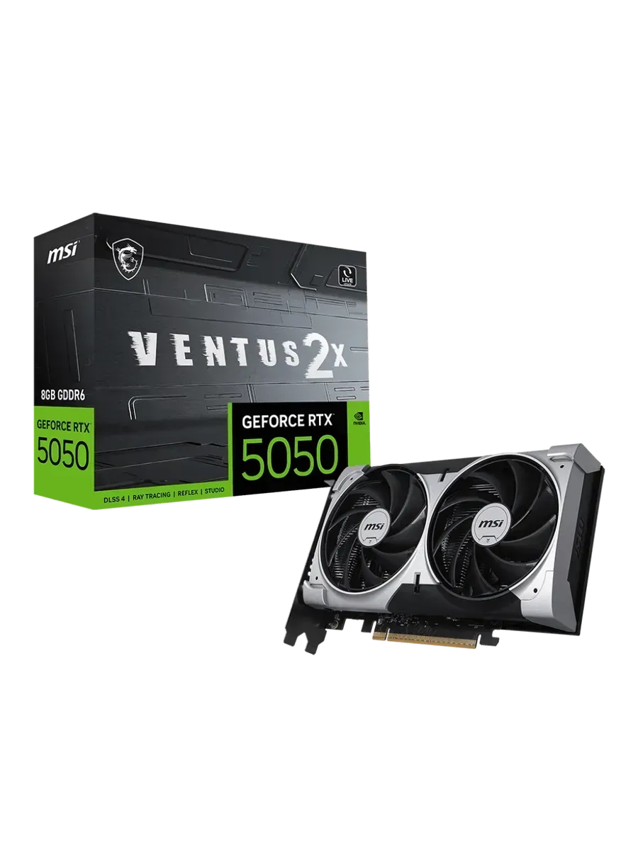 MSI Видеокарта RTX 5050 8G VENTUS 2X GDDR6 128-bit
