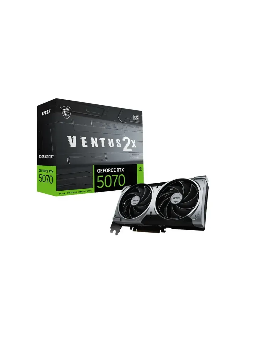 MSI Видеокарта RTX 5070 VENTUS 2X OC 12GB для ПК