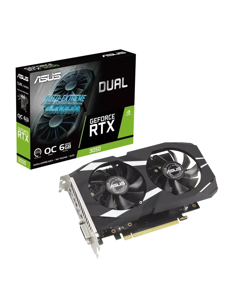 Asus Видеокарта RTX 3050 Dual OC 8GB для ПК