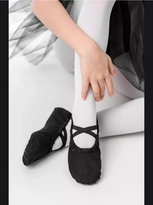 EvaFit Балетки чешки для танцев, черный