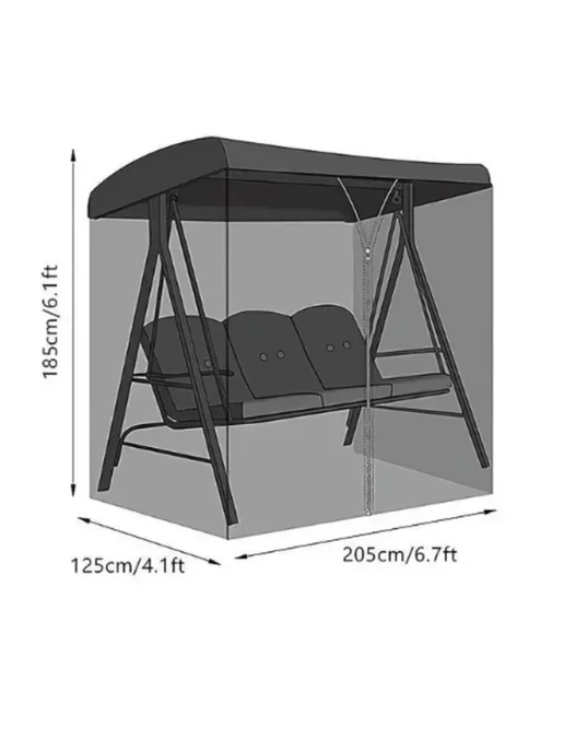 Садовые качели москитная сетка 185х125х205см, 185x125x205 см, фото 6