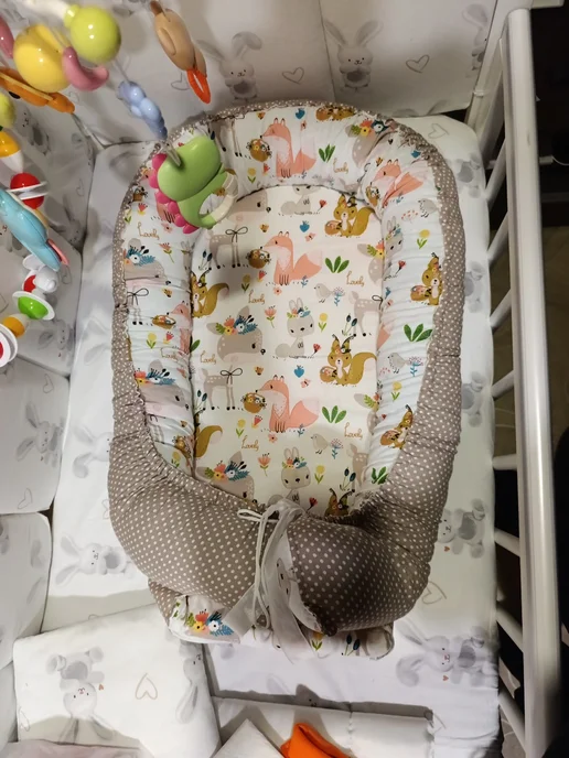 Bambini Love Кокон гнездышко для новорожденного, бежевый