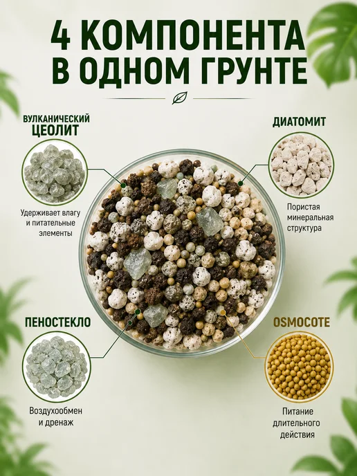 РОСАТЕК Минеральный грунт для растений 3л, 5 л, фото 3
