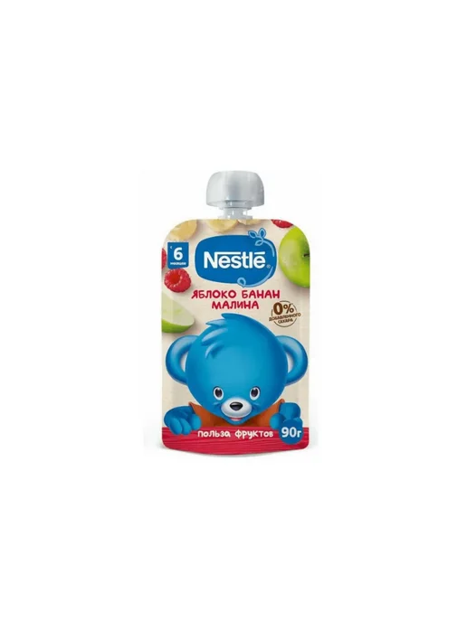 Nestle Пюре детское Яблоко Банан Малина Пауч, 90 г 2 уп, 90 г, фото 2