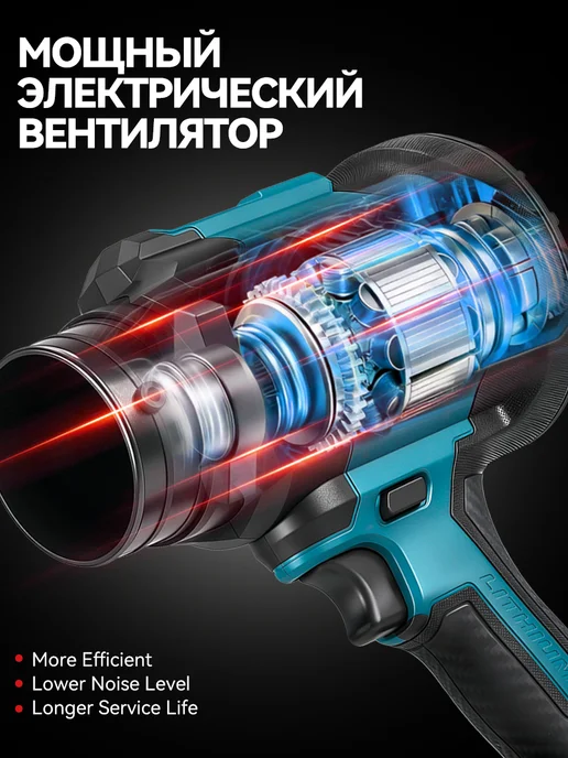 ONEVAN Воздуходувка аккумуляторная турбовентилятор, вариант, фото 8