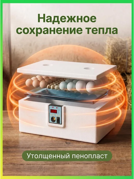 Инкубатор для яиц домашний с цифровым дисплеем универсальны, вариант, фото 4