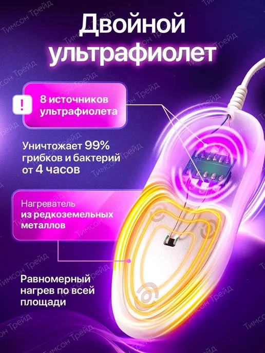 Сушилка для обуви Timson Sport с УФ-облучением, вариант, фото 2