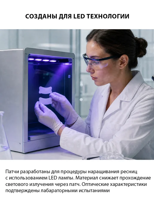KATYA_VINOG LED-патчи силиконовые Боб 0,6 мм для наращивания ресниц, белый, фото 2