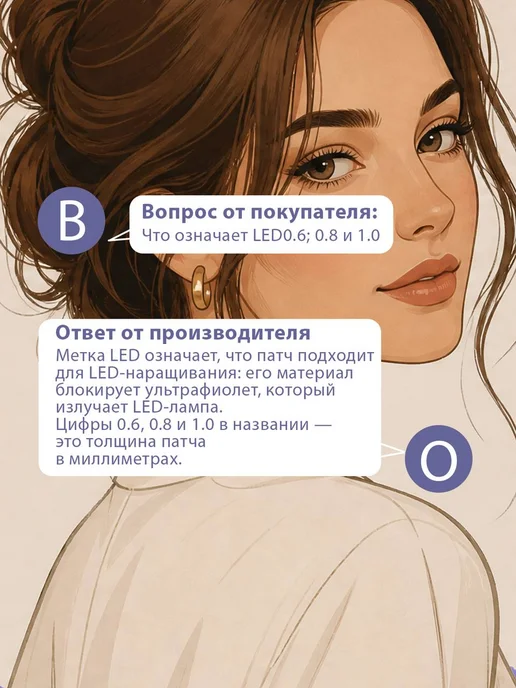 KATYA_VINOG LED-патчи силиконовые Боб 0,6 мм для наращивания ресниц, белый, фото 8