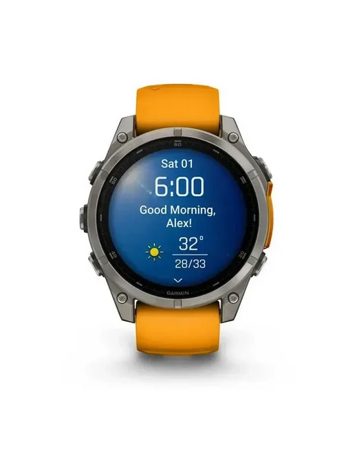 Garmin Умные часы Fenix 8 47Sapphire spark orange band 010-02904-11, оранжевый, фото 6