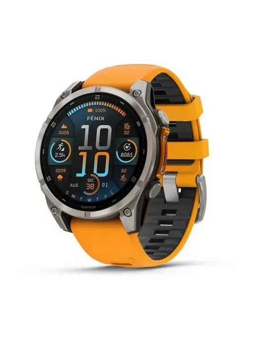 Garmin Умные часы Fenix 8 47Sapphire spark orange band 010-02904-11, оранжевый, фото 8
