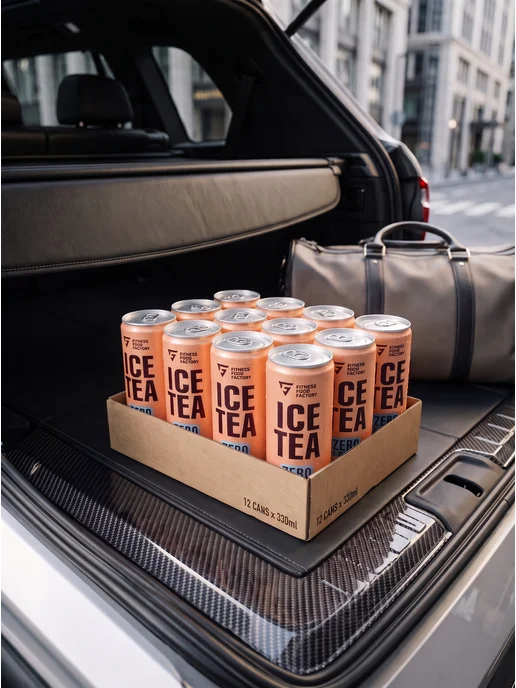 Fitness Food Factory Холодный чай ICE TEA без сахара персик-малина 12 штук, 330 мл, 12 шт, фото 4