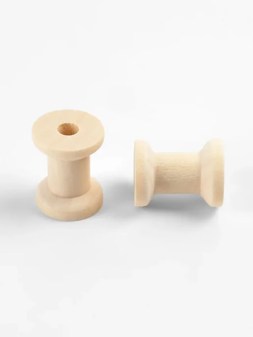 Нет бренда Деревянные катушки d 2х2.5 см для творчества, 2 шт, 2x2.5 см, 2 шт, фото 4