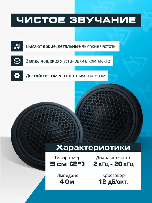 best balance Твитеры автомобильные пищалки F25T динамики, черный, фото 2