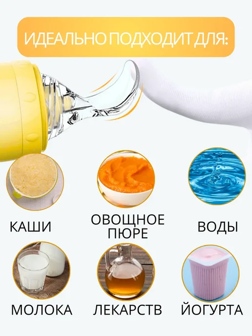 Ложка-дозатор для прикорма, желтый, фото 2