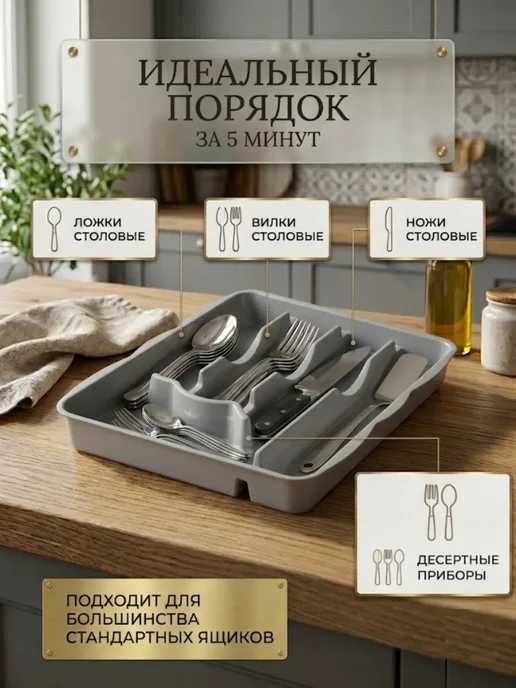 MilisKi Набор аксессуаров для кухни, серый, фото 3