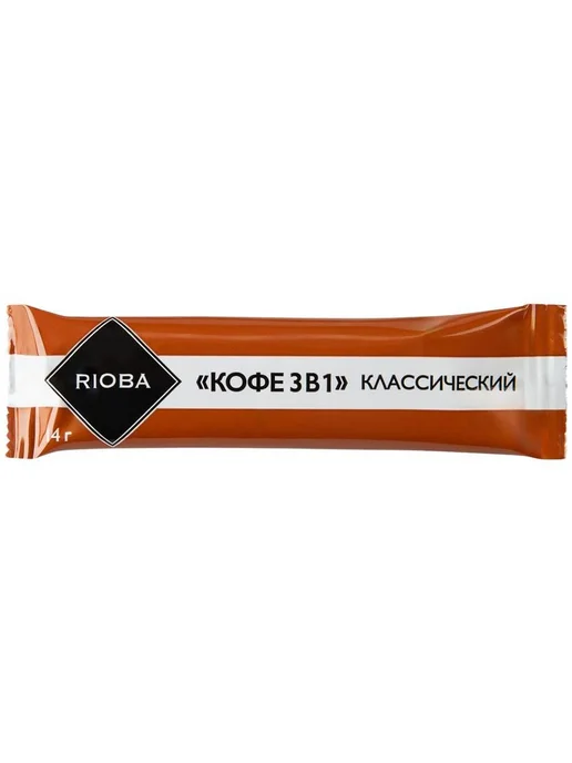 Rioba Напиток кофе 3в1 в стиках (14г x 100шт), 1.4кг, 14 г, 100 шт, фото 4