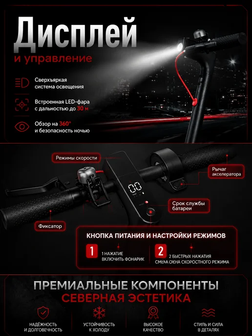 Электросамокат взрослый мощный FALANS M365 PRO, черный, фото 2