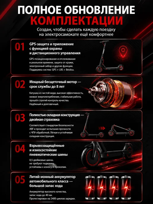 Электросамокат взрослый мощный FALANS M365 PRO, черный, фото 6