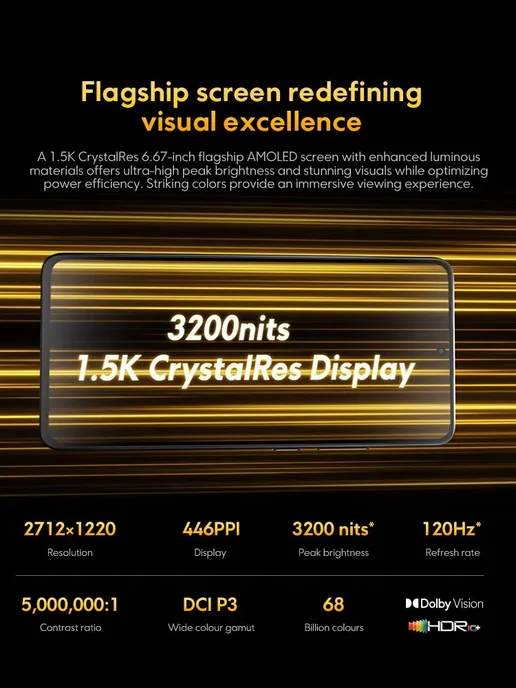 Смартфон Xiaomi Poco X7 Pro 12/12 ГБ, желтый, фото 6