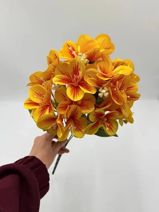 BELLIS Искусственные лилии букет на кладбище ритуальные цветы, вариант, фото 8