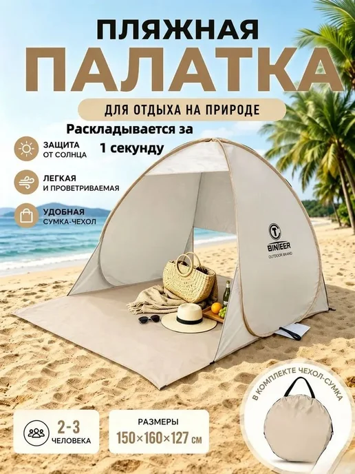 Пляжный зонт 120 см, белый, белый