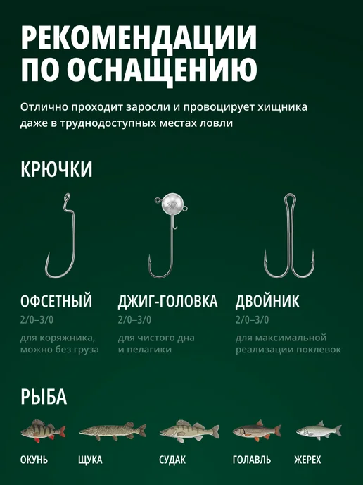 BIG FISH Силиконовые приманки для рыбалки на щуку и судака75мм, вариант, фото 6