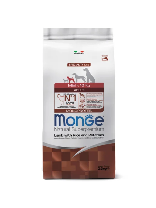 Сухой корм MONGE Speciality для собак, мелкие, 2,5 кг