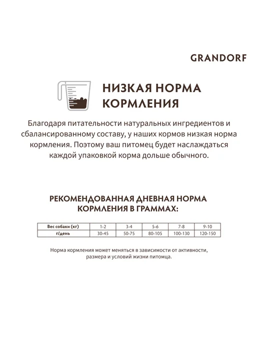Сухой корм Grandorf' для собак, мелкие, индейка, 3 кг, фото 7
