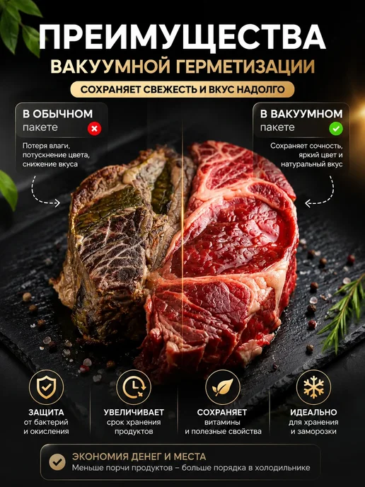 Вакуумный упаковщик 90Вт с запайкой и пакетами, 90 Вт, фото 6