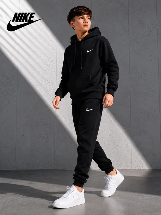 Nike Спортивный костюм для мальчика, черный, фото 3